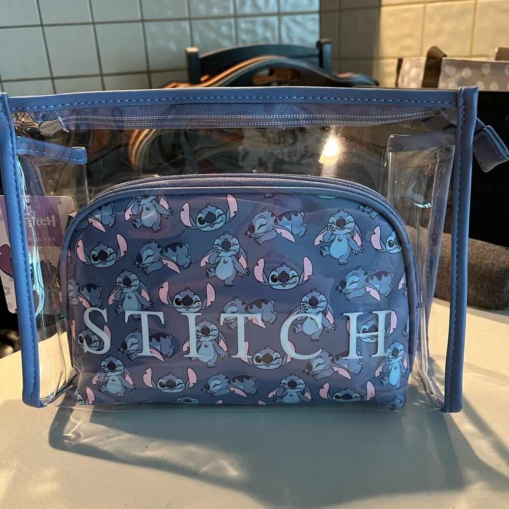 Primark Blue Stitch Cosmetic Bag
